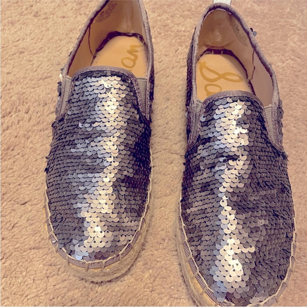 Sam Edelman Sequin Espadrille slides. Sz 7.5